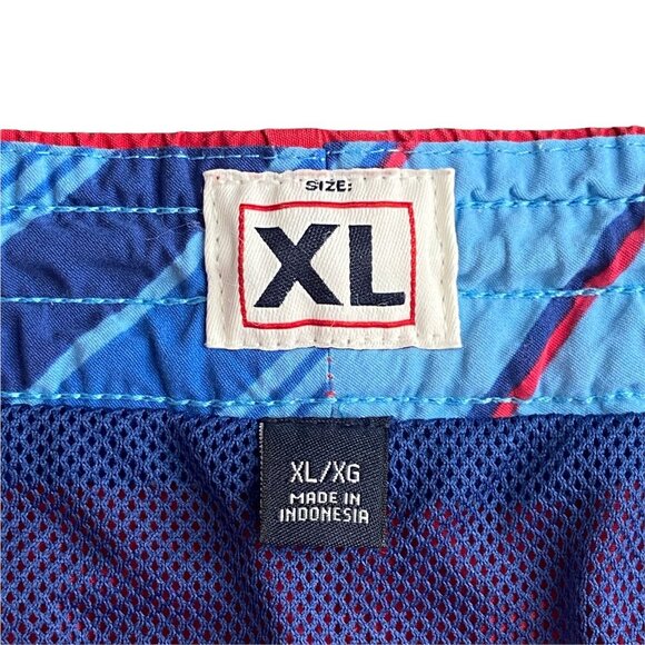 Vtg Tommy Hilfiger Men's XL Red Stripe Spell Out Lined Swim Trunks Shorts Beach - Picture 6 of 12